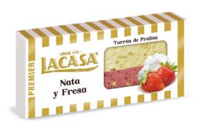 LAC TURRÓN PRALINE NATA FRESA 250Gr. 8u.